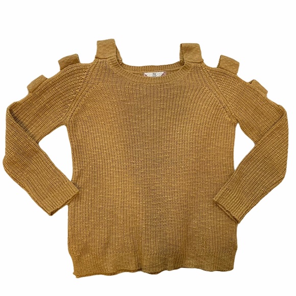 Pink Rose Gold Cold Shoulder Sweater XL - Picture 1 of 4